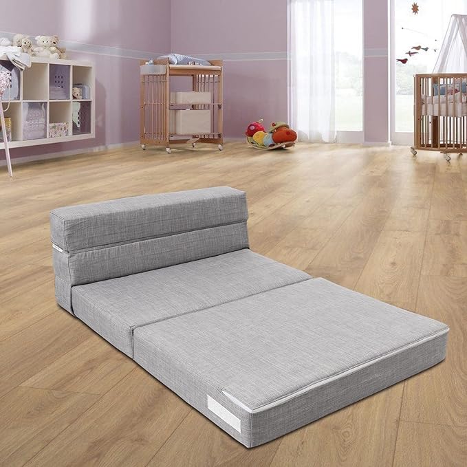 ANONER Folding Sleeper Chair Sofa Bed Lazy Couch - Image 2