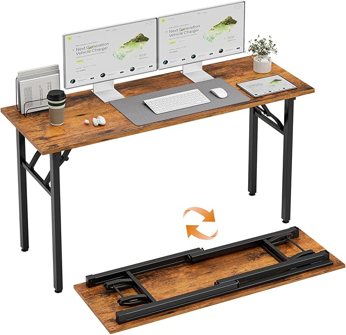 TEMI Long Computer Desk Folding Table by TEMI