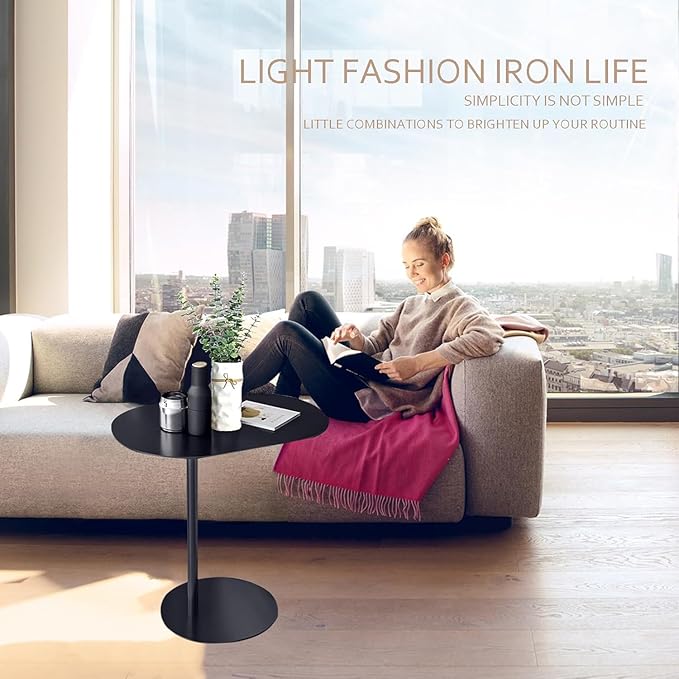 Modern Metal Side Table C Shaped End Table - Image 7