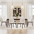 COLAMY Upholstered Dining Chairs Set of 6, Wooden Kitchen Chairs by COLAMYINC