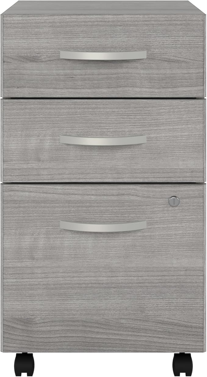 Bush Business Furniture Studio C 3 Drawer Mobile File Cabinet in Platinum Gray - Image 8