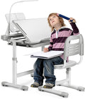 Rengue Kids Desk and Chair Set Height Adjustable School Study Desk and Chair by Rengue