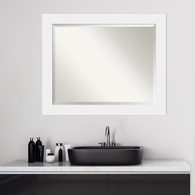 Amanti Art White Bathroom Mirror - Image 6