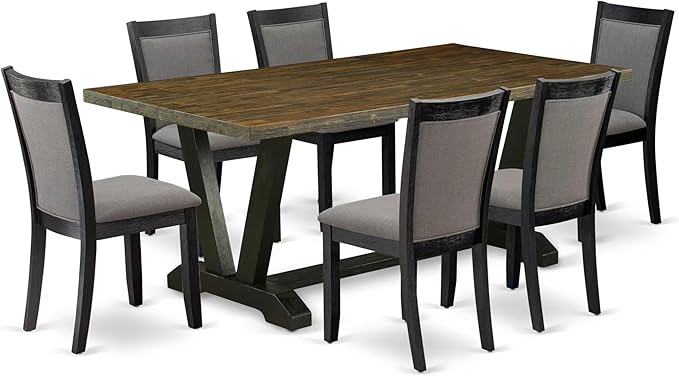 East West Furniture V677MZ650-7 7 Piece Dining Room Set Consist of a Rectangle by EastWestFurniture