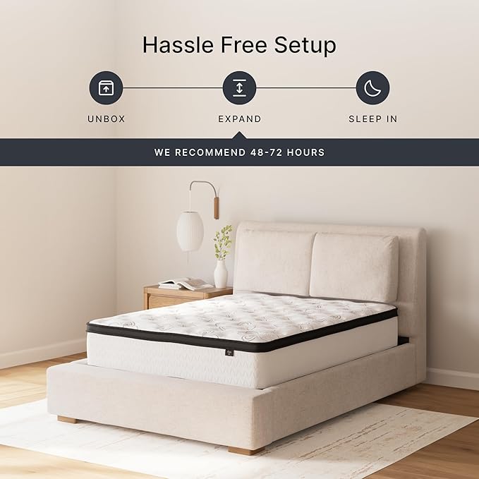 Signature Design by Ashley King Size Chime 12 Inch Medium Firm Hybrid Mattress - Image 9