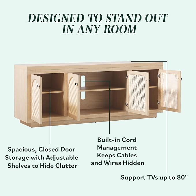 Walker Edison Sasha 4-Door Sideboard Buffet - Image 4