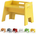 Wooden Step Stool for Kids, 14” One Step Stool for Toddlers, Heavy Duty Non-tip by AVDAR