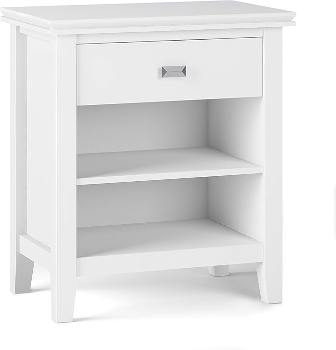 SIMPLIHOME Artisan SOLID WOOD 24 inch Wide Transitional Bedside Nightstand by SimpliHome