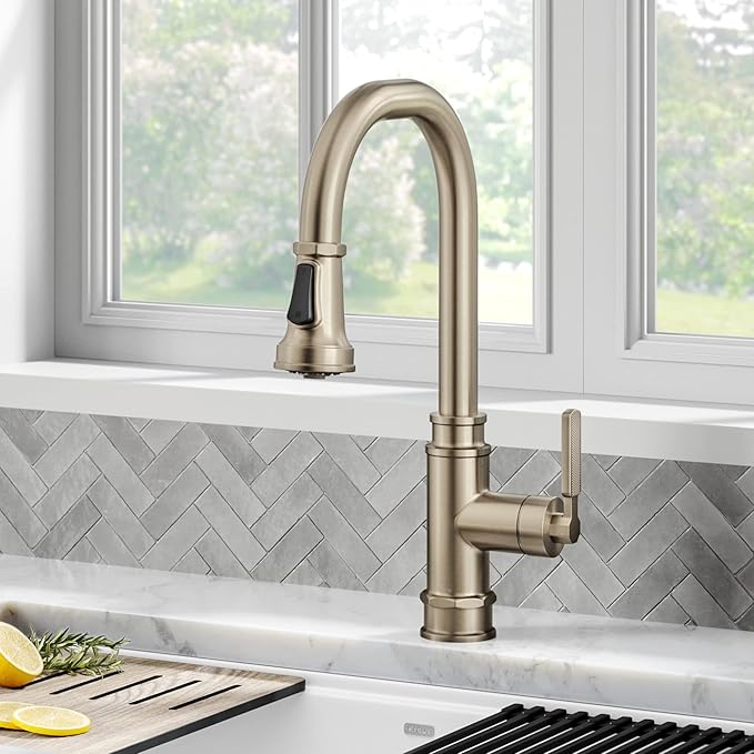 KRAUS Allyn Transitional Industrial Pull-Down Single Handle Kitchen Faucet in - Image 2