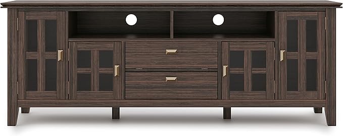 SIMPLIHOME Artisan SOLID WOOD 72 inch Wide Transitional TV Media Stand in - Image 4