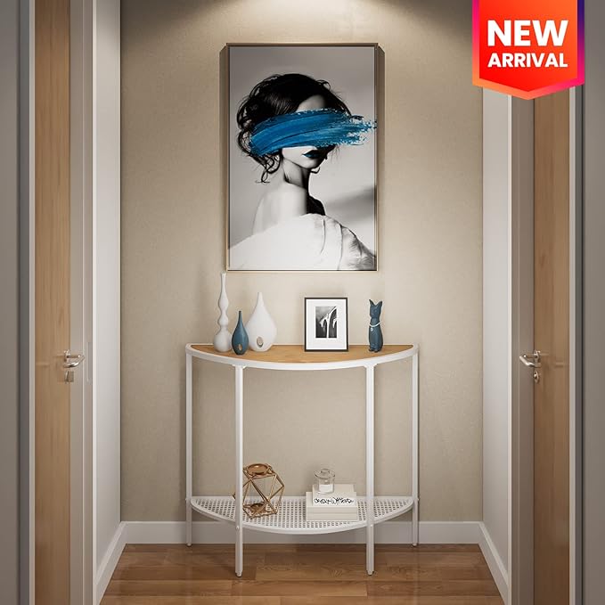 SAYGOER Console Table 2 Tier Narrow Entryway Table - Image 4