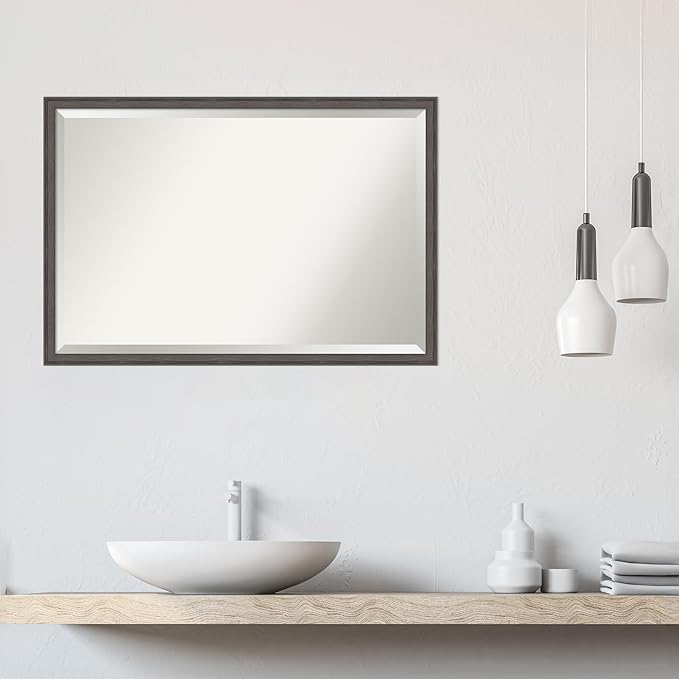 Amanti Art Silver Bathroom Mirror - Image 6