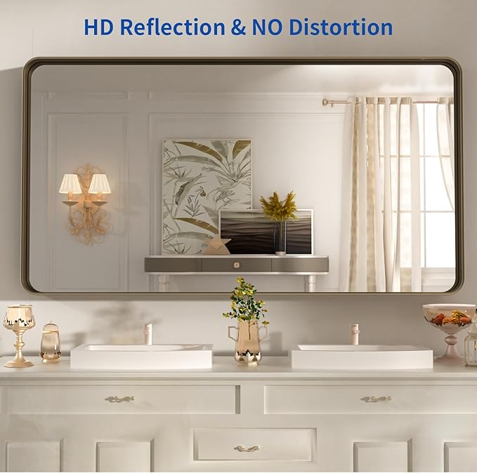 WEER 55x30 Inch Bronze Bathroom Mirror - Image 2