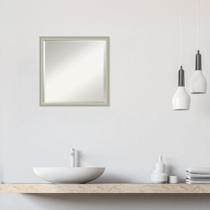 Amanti Art Silver Bathroom Mirror - Image 6
