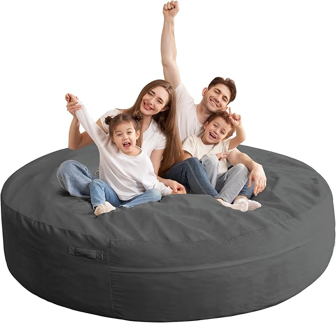 HABUTWAY XX-Large Bean Bag Chair: Giant 7' Memory Foam Furniture Bean Bag Chairs by HABUTWAYMakeYourLifeComfortable