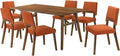 Armen Living Channell Mid Century Modern 7 Piece Walnut Wood Dining Table Set by ArmenLiving