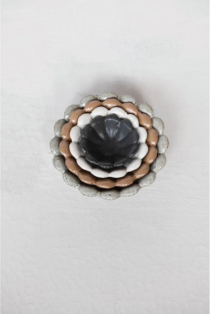 Creative Co-Op Stoneware Flower Bowls - Image 5