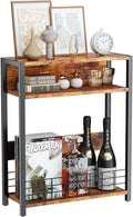 IBUYKE Narrow Side Table with Storage Shelf, 3 Tier End Table, Modern Sofa Table by IBUYKE