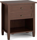 SIMPLIHOME Warm Shaker SOLID WOOD 24 Inch Wide Transitional Bedside Nightstand by SimpliHome