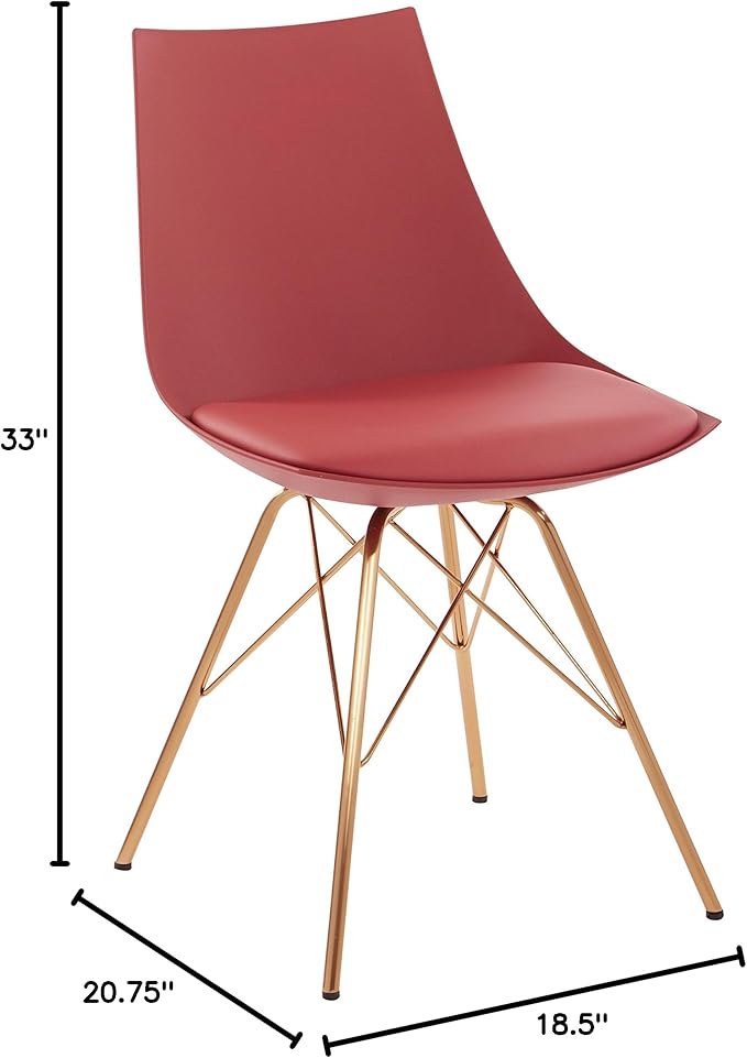 OSP Home Furnishings Oakley Mid-Century Modern Bucket Dining Chair - Image 8