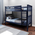 Max & Lily Bunk Bed Twin over Twin, Solid Wood Bunk Bed Frame by MaxLily