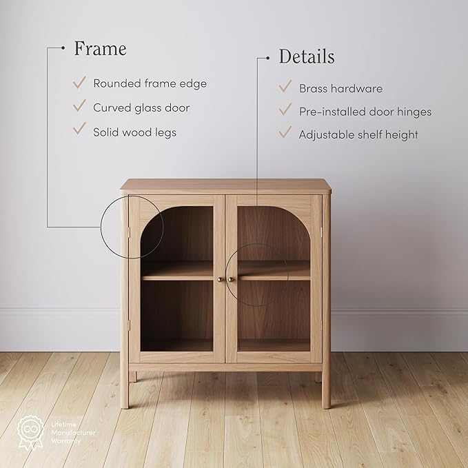 Nathan James Mason Modern Farmhouse Storage Cabinet, Free Standing Accent - Image 4