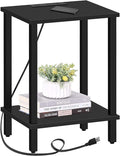 TUTOTAK End Table with Charging Station, Side Table with USB Ports and Outlets by WelcometotheTUTOTAKHome