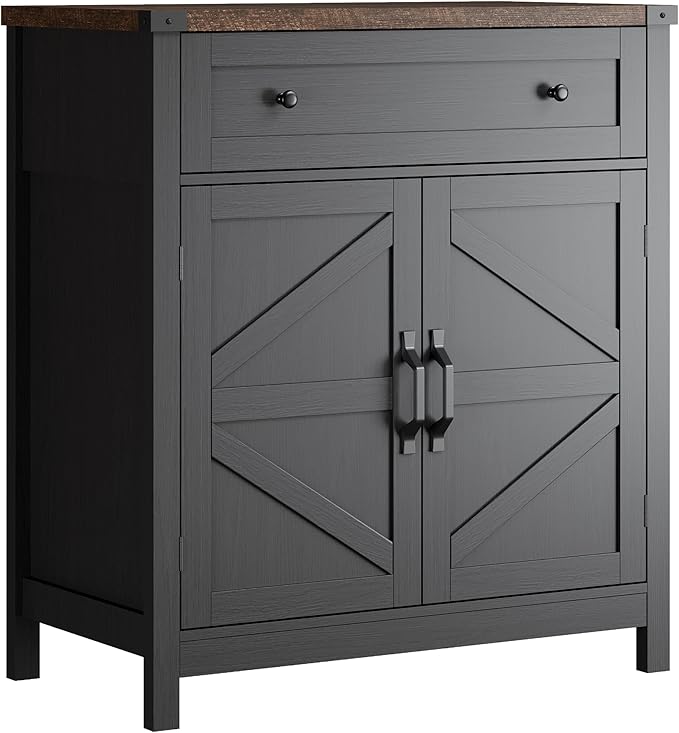 ChooChoo Kitchen Storage Cabinet, Coffee Bar Cabinet, Farmhouse Buffet Sideboard - Image 8