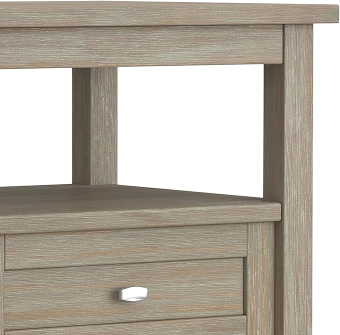 SIMPLIHOME Warm Shaker SOLID WOOD 20 inch Wide Rectangle Transitional End Side - Image 6