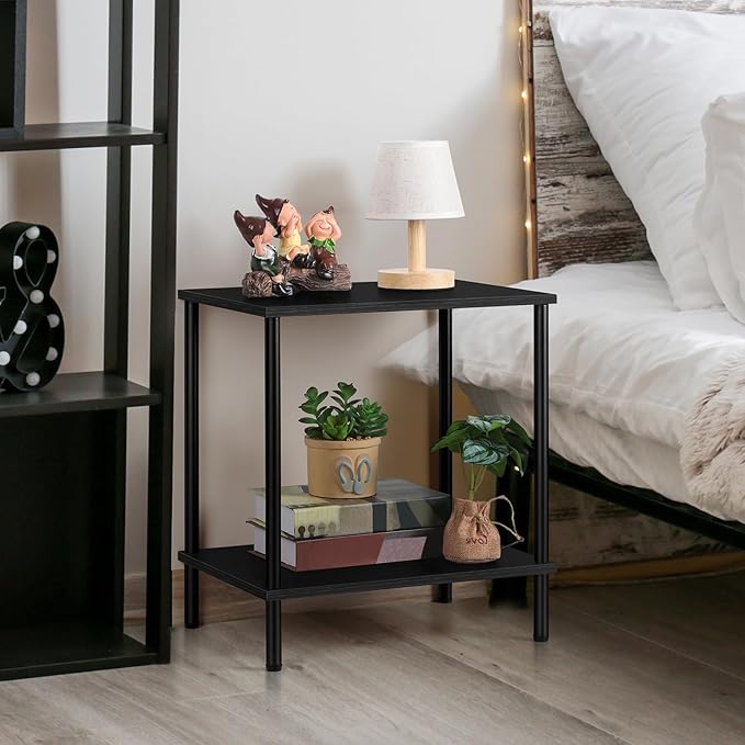 ETELI Small Side Table Black Narrow End Table - Image 5