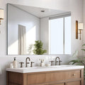 Frameless Rectangle Mirror, 36x48 Inch Large Bathroom Mirrors by CILIBER