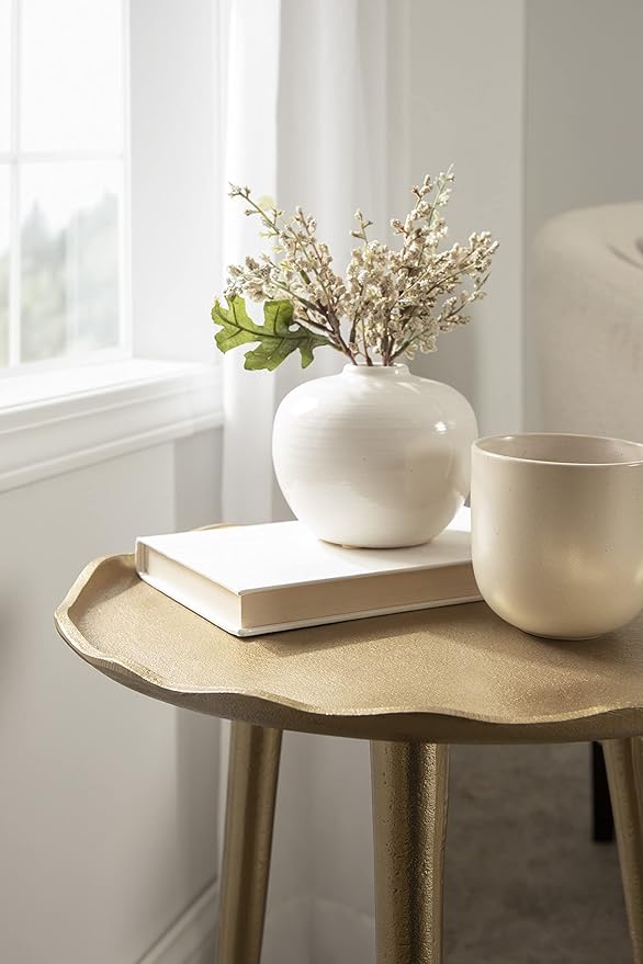 Kate and Laurel Alessia Modern Round Metal Side Table; 15 x 15 x 22; Gold; - Image 9