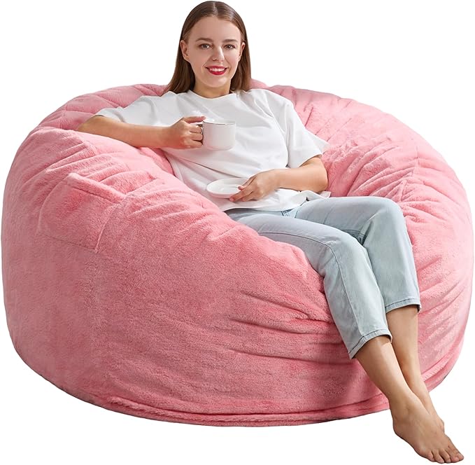 Hobestluk 4ft Bean Bag Chairs for Adults Large Beanbag Chair - Image 8