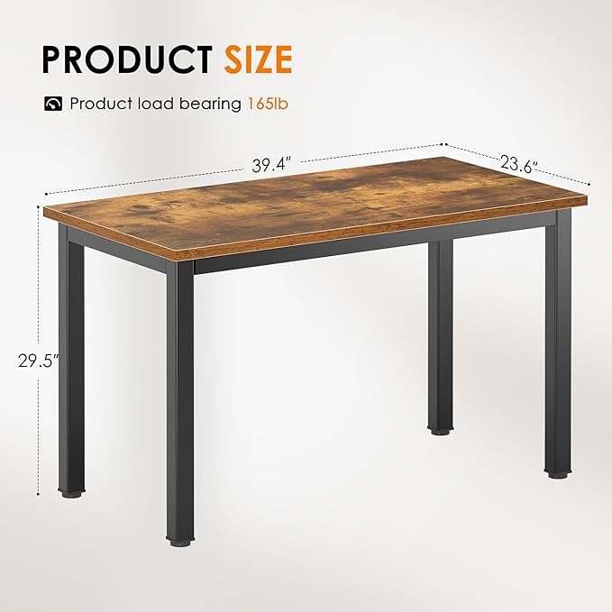 DlandHome Small Computer Desk for Home Office Activity Table Writing Table for - Image 3
