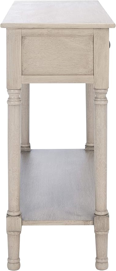 Safavieh Home Collection Tate Greige 2-Drawer Bottom Shelf Console Table - Image 8