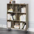 Bookshelf, 3-Tier 8 Cube Open Wooden Book Shelf by GRUSIGN