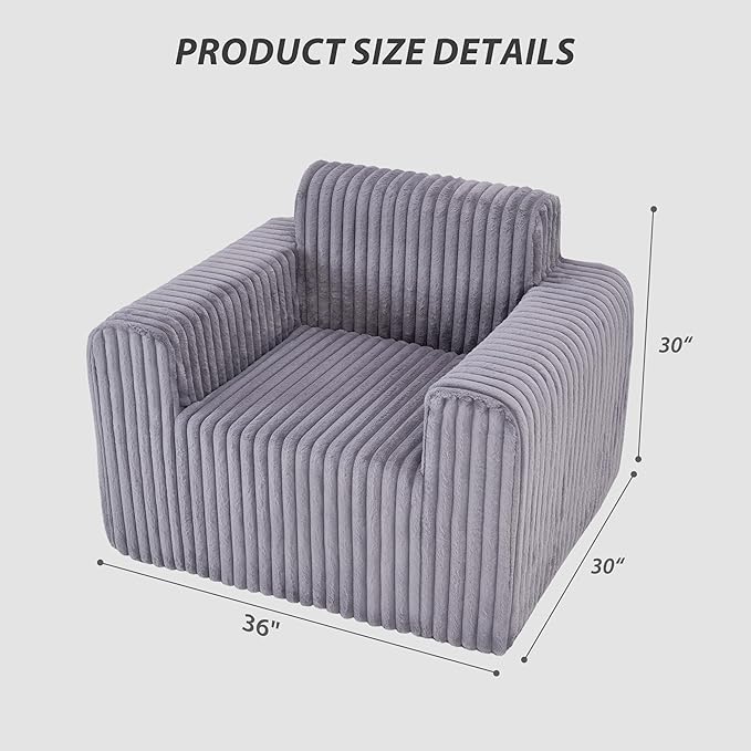 Giant Bean Bag Chair for Adults, Non-Slip Floor Sofa - Image 2