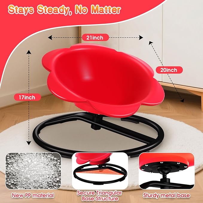 Lucky Flower Spinning Chair for Autism Kids, Sensory Swivel Chair Training Body - Image 7