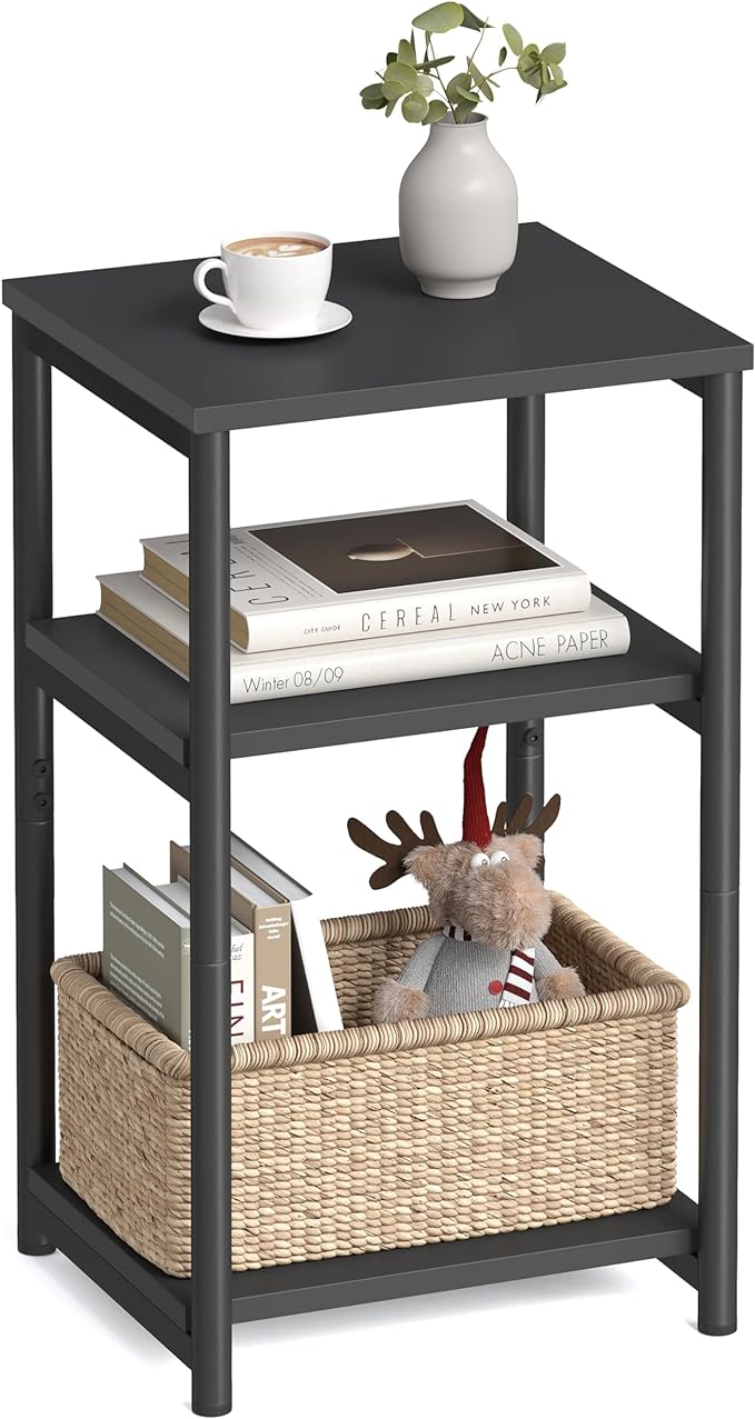 VASAGLE Side Table, Small End Table, Tall Nightstand by VASAGLEbySONGMICSHOME
