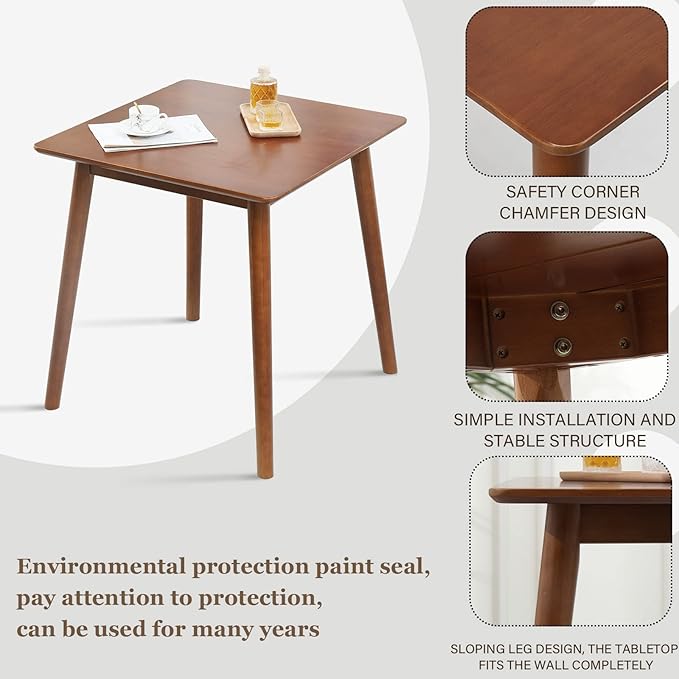 OGMILL 27.6" Small Dining Table Square - Image 5