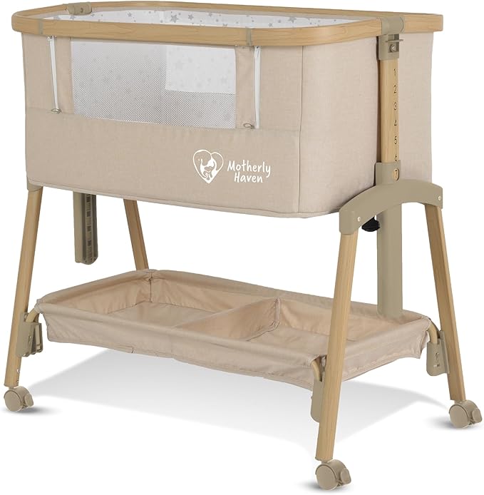 Baby Bassinet Bedside Sleeper, Portable Crib by MotherlyHaven