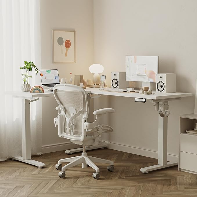 Agilestic 59 Inch L Shaped Standing Desk Adjustable Height, Electric Corner - Image 2