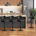 Furniliving Upholstered Bar Stools Set of 4, Faux Leather Swivel Bar Stools by FurnilivingFurnitureforHome