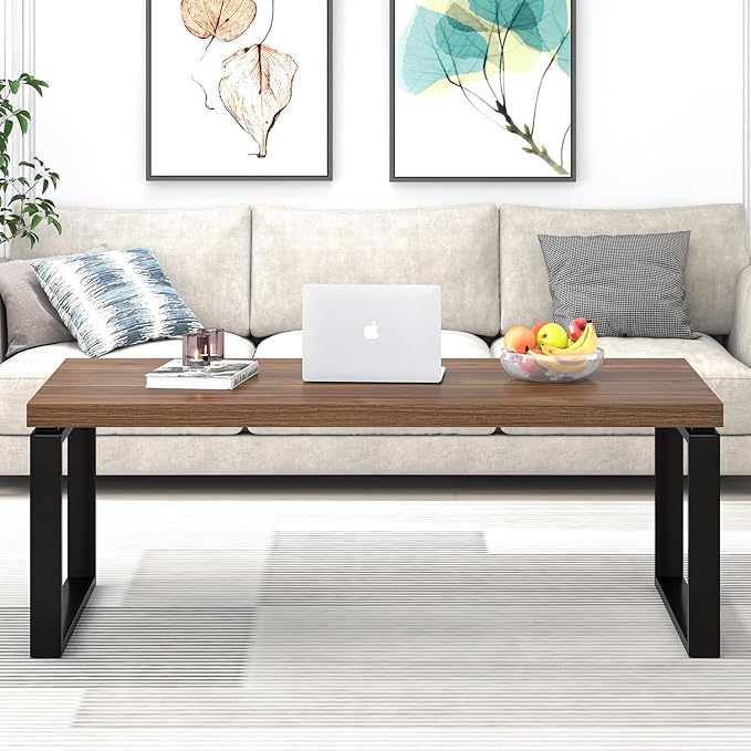 EXCEFUR Modern Coffee Table, Industrial Center Table - Image 6