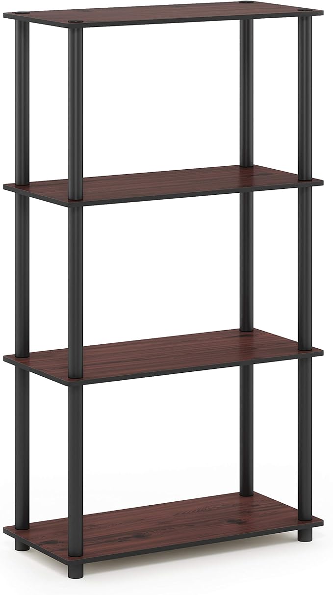 Furinno Turn-N-Tube 4-Tier Multipurpose Shelf Display Rack, Round Tubes - Image 4