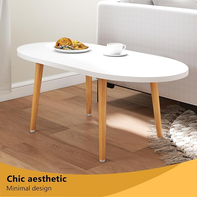 Oval Coffee Table Low Table - Image 7