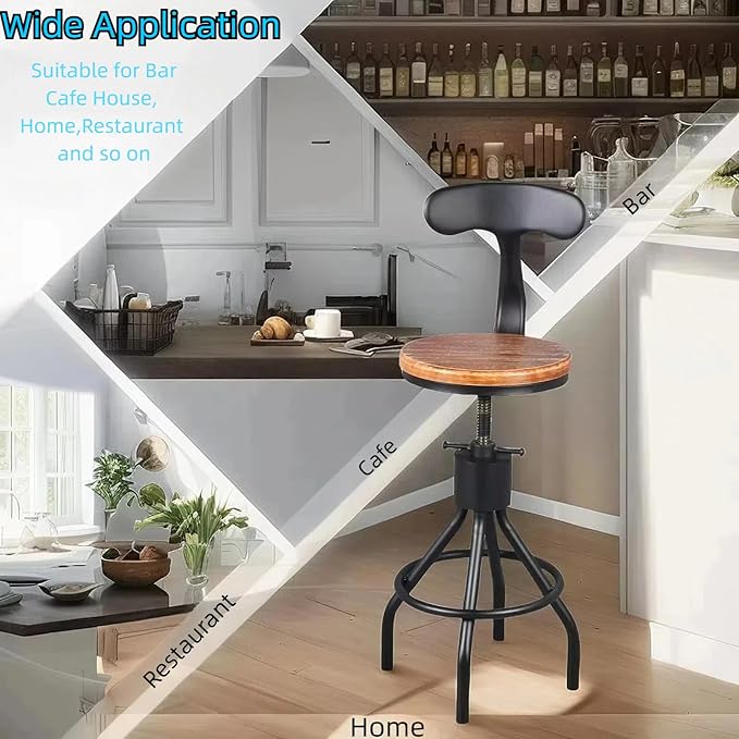 Set of 2 Industrial Bar Stools - Image 5
