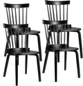 Unovivy Wood Dining Chairs Set of 4, Farmhouse Spindle Back, Widen Seat by Unovivy