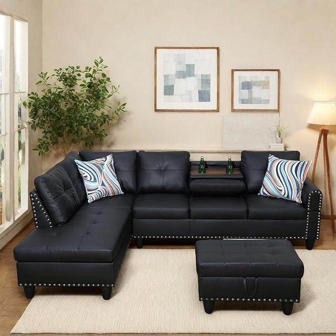 97" L Shaped Sectional Couch - Image 5