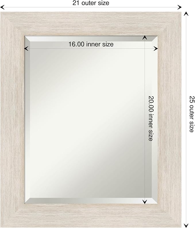 Amanti Art White Bathroom Mirror - Image 4